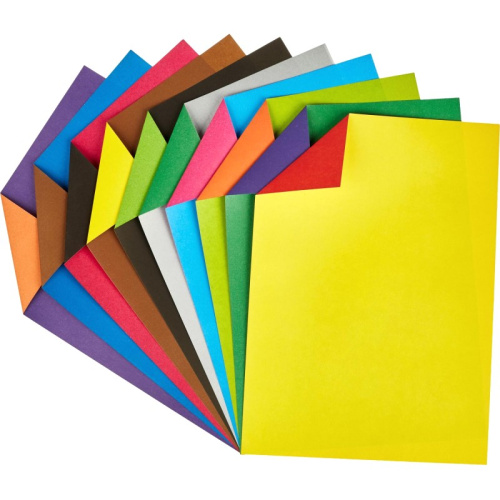 Цветная двухсторонняя бумага 10 л, 20 цв, ф.А4 (203*283 мм), 100 г, папка, "БланкИздат" фото 2