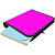 Папка для тетрадей ф.А5, молния вкруговую, цветной пластик 0,7 мм, тканевая окантовка, 265*210*25 мм, "Silwerhof" (цвет: розовый неон, арт.671953)