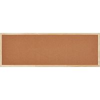 Доска пробковая, настенная, 400*1200 мм, деревянная рамка, "Attache"