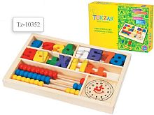 Цифры и время: универсальная развивающая деревянная игрушка: для детей от 3 лет - "Tukzar"