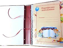 Портфолио школьника, папка формата А4+, гребешок, 12 файлов, ламинированный картон, "Резерв"