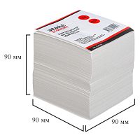 Сменный бумажный блок для записи 90*90*90 мм, 70%, 65 г, "Attache"