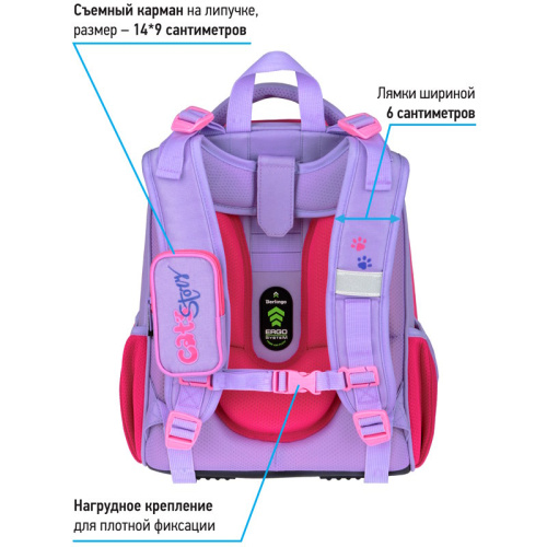 Рюкзак "Expert", анатомическая спинка, 2 отделения, 2 кармана, молния, EVA/нейлон, 370*280*160, "Berlingo" фото 4