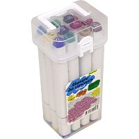 Набор двухсторонних скетч маркеров 12 цв, наконечник 1-3/2-7 мм, пластик. уп, "Silwerhof"