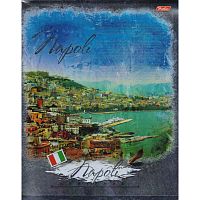 Тетрадь 48 л. ф.164*205 мм, клетка, белизна 100%, поля, скоба, цветная обложка с дополнительными эффектами, "Хатбер"