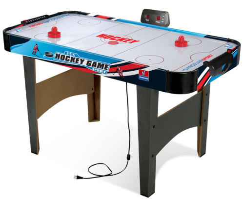 Настольная игра. Аэрохоккей, ф.1370*690*800 мм, для детей от 7-ми лет, в комплекте 2 биты и 2 шайбы, питание от сети (220 V).
