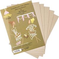 Переплетный картон 5 л. ф.А4 (210*297 мм), для сухих техник и живописи, 630 г, "Kroyter"