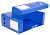 Короб архивный сборный ф.А4 (245*330 мм), вырубной замок, торец 120 мм, 2 стикера, пластик 1 мм, "Бюрократ" (цвет: синий, арт.BA120BLUE)