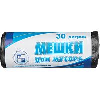 Мешки для мусора 30 л, 500*600 мм, ПНД 10 мкм, 25 шт. в рулоне, "Attache"
