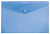 Папка-конверт ф.А5 (250*170 мм), горизонтальная, кнопка сверху, полипропилен 0,18 мм, "Бюрократ" (цвет: синий, арт.PK804A5BLU)