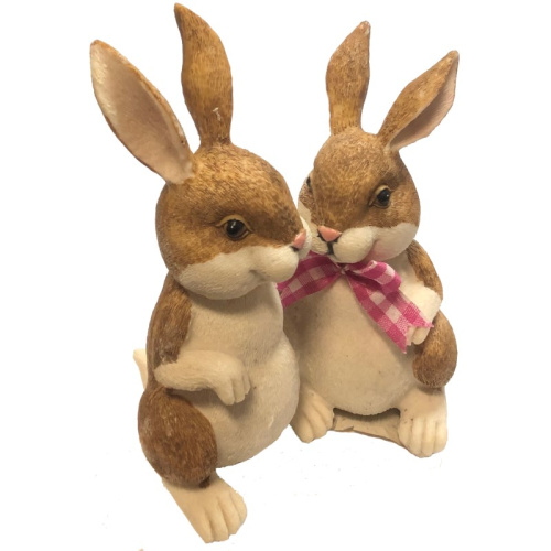 Фигурка декоративная "Зайчата", высота 13 см, "Choosing Porcelain"