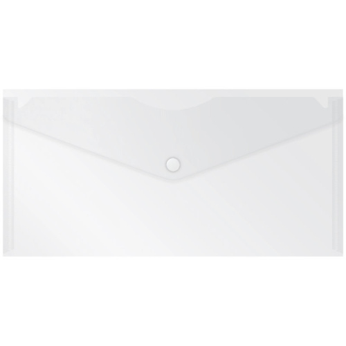 Папка-конверт 262*130 мм (евро), кнопка, полипропилен 0.18 мм, "Бюрократ" фото 3