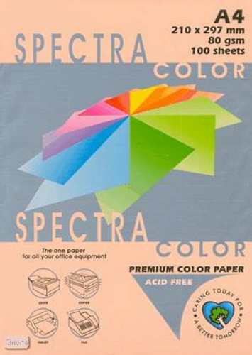 Бумага цветная для офисной техники 100 л. ф.А4 (210*297 мм), 80 г, "Spectra Color"