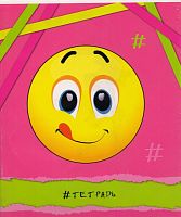 Тетрадь 48 л. ф.164*201 мм, клетка, поля, скоба, цветная обложка, "Апплика"
