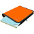 Папка для тетрадей ф.А5, молния вкруговую, цветной пластик 0,7 мм, тканевая окантовка, 265*210*25 мм, "Silwerhof" (цвет: оранжевый неон, арт.671952)