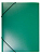 Папка ф.А4 (230*315 мм), торец 15 мм, 2 резинки, 3 клапана, пластик 0.4 мм, "Бюрократ" (цвет: зеленый, арт.PR04GRN)