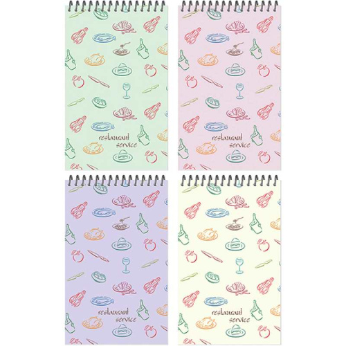 Блокнот 100 л. ф.А6 (90*140 мм), клетка, белизна 100%, металлический гребень сверху, "Полином"