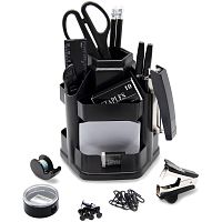 Органайзер 10 отделений, 17 предметов, вращающийся, полипропилен, 135*135*150 мм, "Silwerhof"