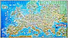 Карта Европы для детей. - ф.137*98. - М.: АСТ, 2002. - Глянцевая односторонняя карта.