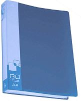 Папка ф.А4 (238*305 мм), 60 прозрачных файлов, вертикальная загрузка, торец 40 мм, регистратор, пластик 700 мкм, "Бюрократ"