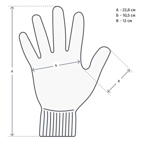 Перчатки хозяйственные трикотажные из смесовой пряжи, 4 нитки, упак. 10 пар. фото 3